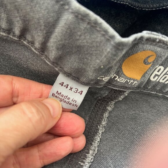 Vintage  Men's Grey Carhartt Relaxed Carpenter Jeans Size 44 x 34 - Picture 9 of 13